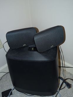 Polk sound bar, speakers and subwoofer