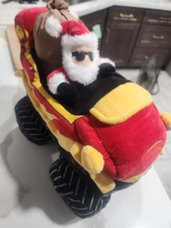 Monster Jam Weighted Plush Santa and Sleigh