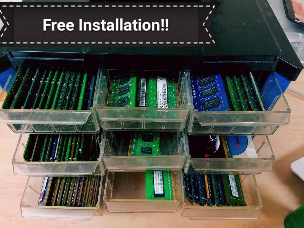 DESKTOP & LAPTOP RAM upgrades, free installation@