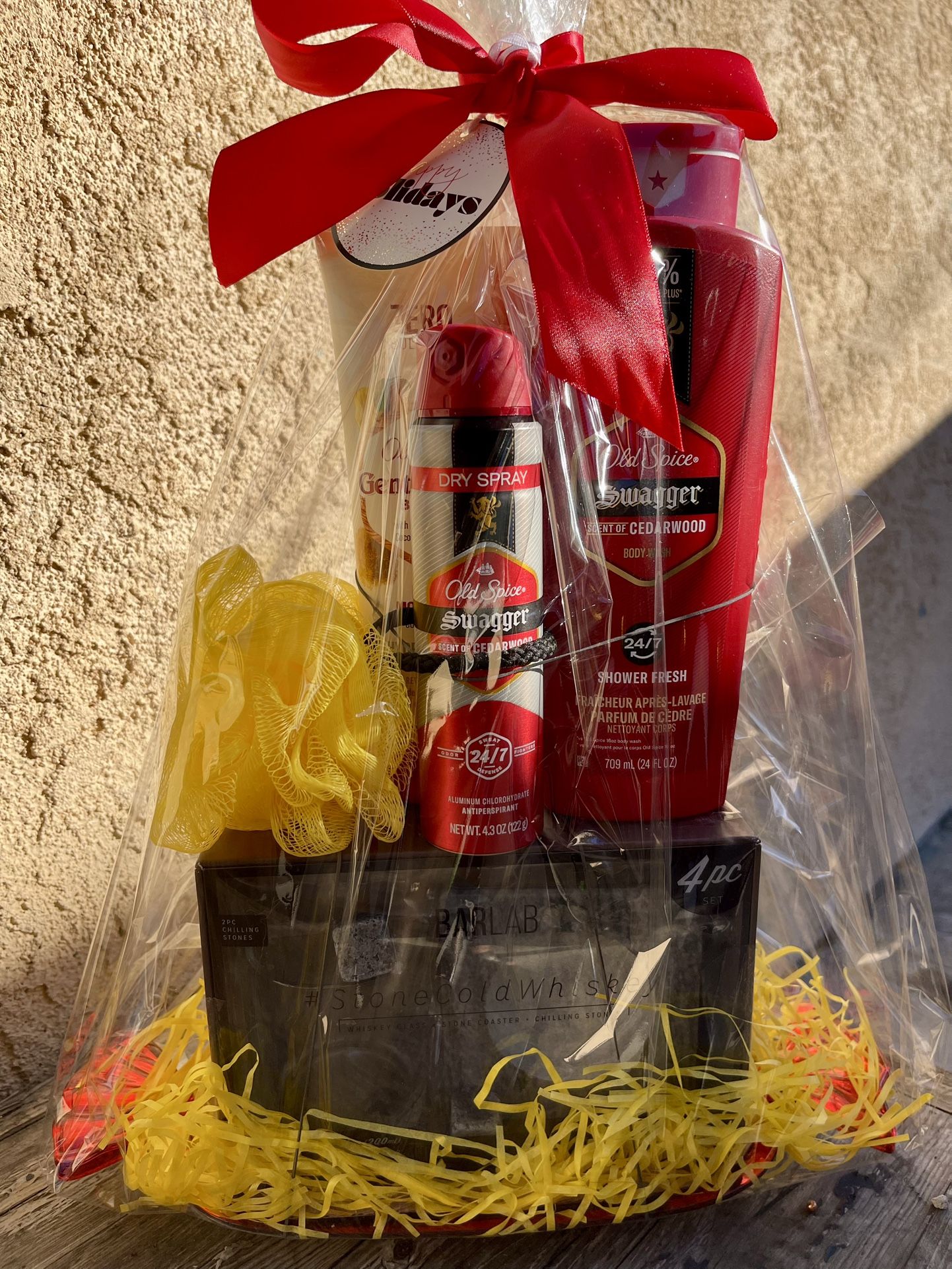 Men’s Old Spice And Whiskey Glass Christmas Gift Set