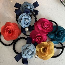 Flower Hairbands, Set Of 8