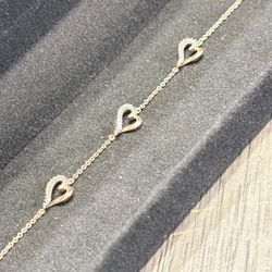 Kay jewelers Diamond Heart Station Bracelet