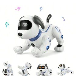 RC Robot Dog Toy, Electronic Pet Toy, RC Stunt Dog Robot Toy For Kids, With Touch Sensor, Early Learning Programming, Motorized Performance,