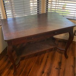 Oak Library Table