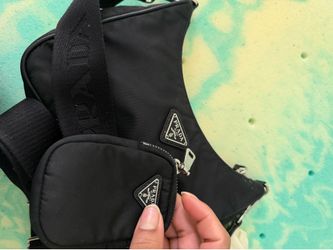 Black silver Prada bag