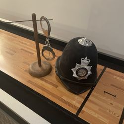 Antique Police Handcuffs And Cover