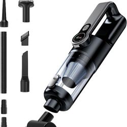 Cordless Hand Vacuum for Car & Home, 18000Pa Suction for Stubborn Pet Hair, Sand & Hard-to-Reach Corners, 35 Mins Runtime, Type-C Charging, LED Light 