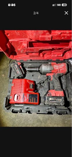 Milwaukee FUEL 1/2" impact driver with 2 batteries and charger