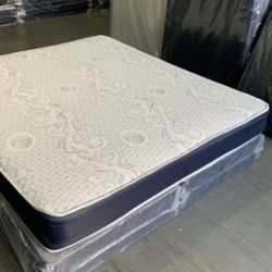 King Size Mattress Regular With Box Spring Set 