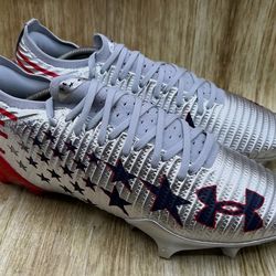 Brand New Under Armour Blur Pro USA Football Cleats Stars Stripes Men Size 10