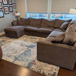 Room and Board Orson Sectional Couch - Charcoal