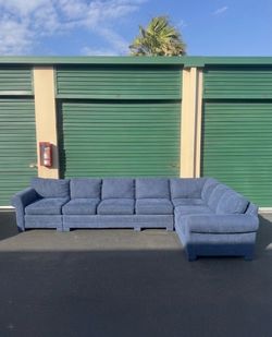 Huge Blue Sectional Couch