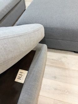 RH Restoration Hardware Gray Sectional Sofa Couch