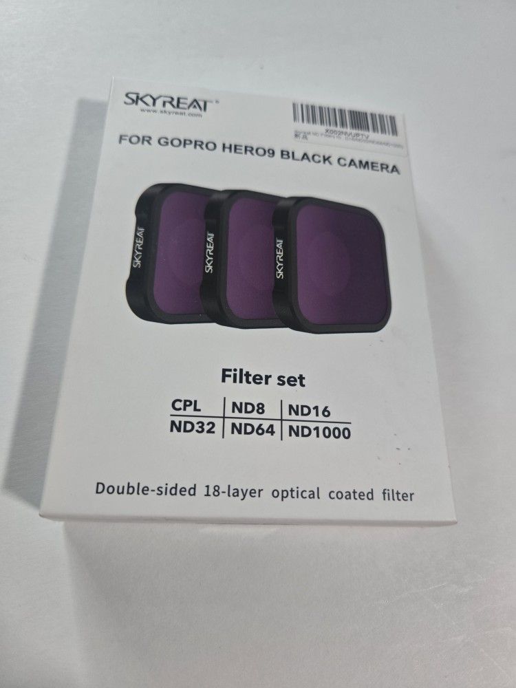 Skyreat ND Filters Set for GoPro Hero 11 Black/Hero 10/9 Black Action Camera Accessories,6 Pack - (CPL/ND8/ND16/ND32/ND64/ND1000)
