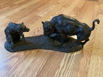 Bronze Bear and Buffalo
