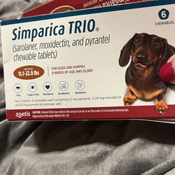 Simpatico Trio, For Dogs 11-22 Lbs. Unopened Tablets  14 Of