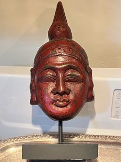 Carved wood Buddha