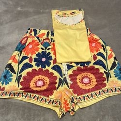 Yellow New Medium Short Set For $25