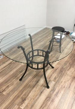 Glass table 45 inches across