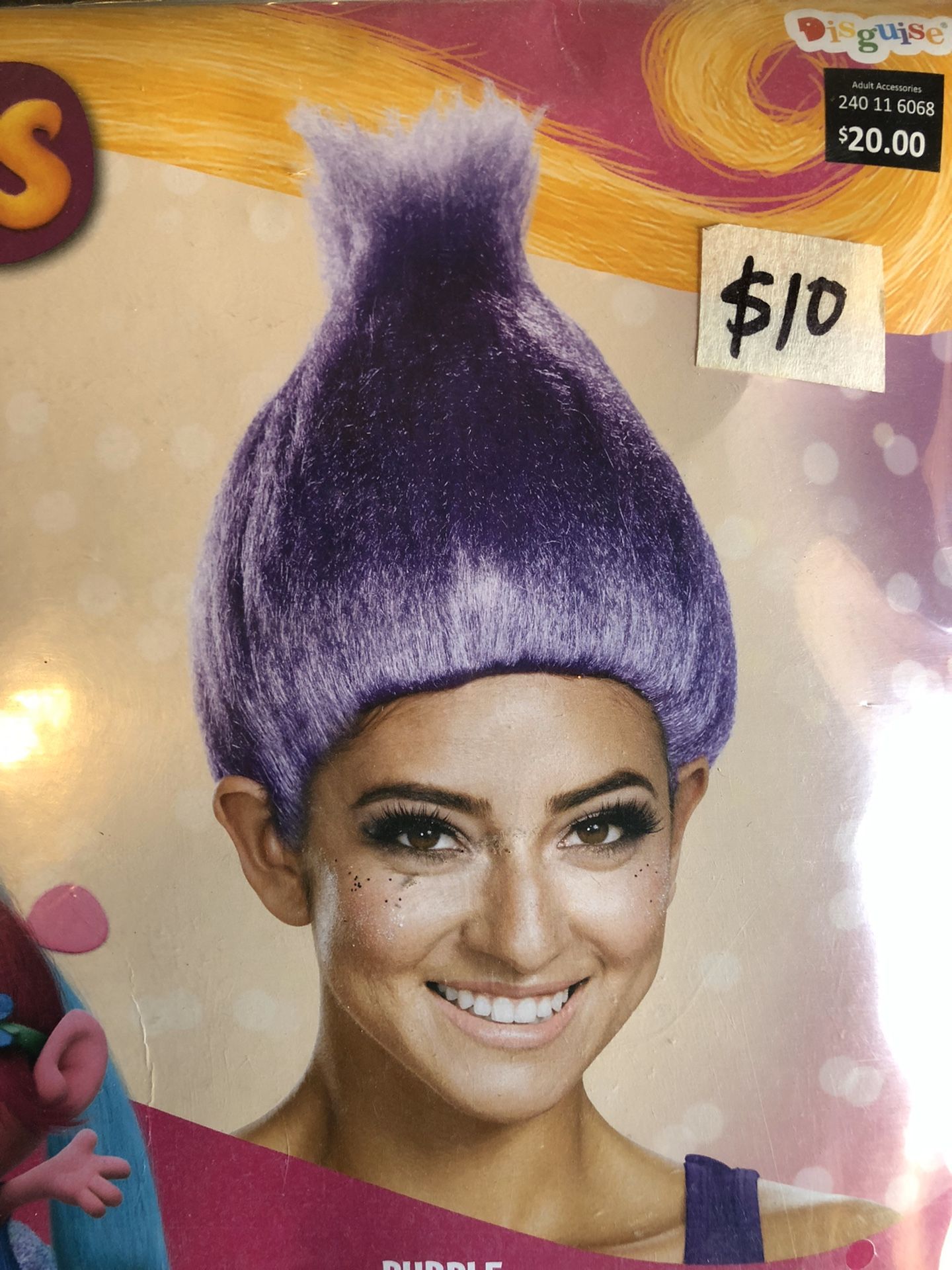 NEW Purple Trolls Halloween Adult Wig
