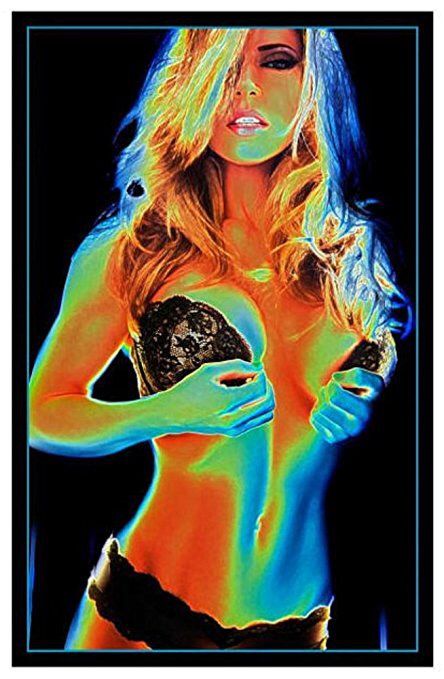 Satio Pin-up Blacklight Poster 22 x 34in