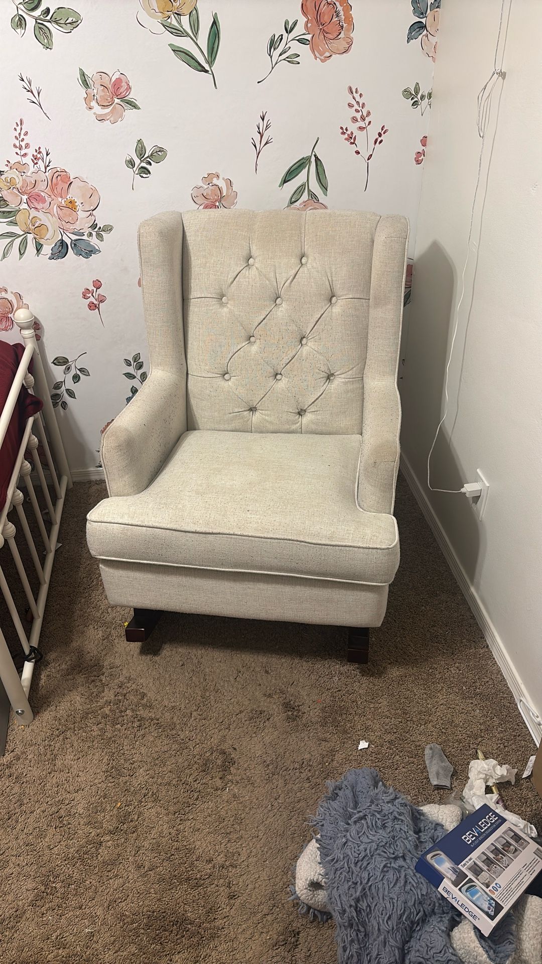 Tufted Beige Armchair – $25