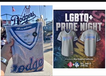 Los Angeles Dodgers Pride Night Jersey XL 2026 LGBTQ SGA