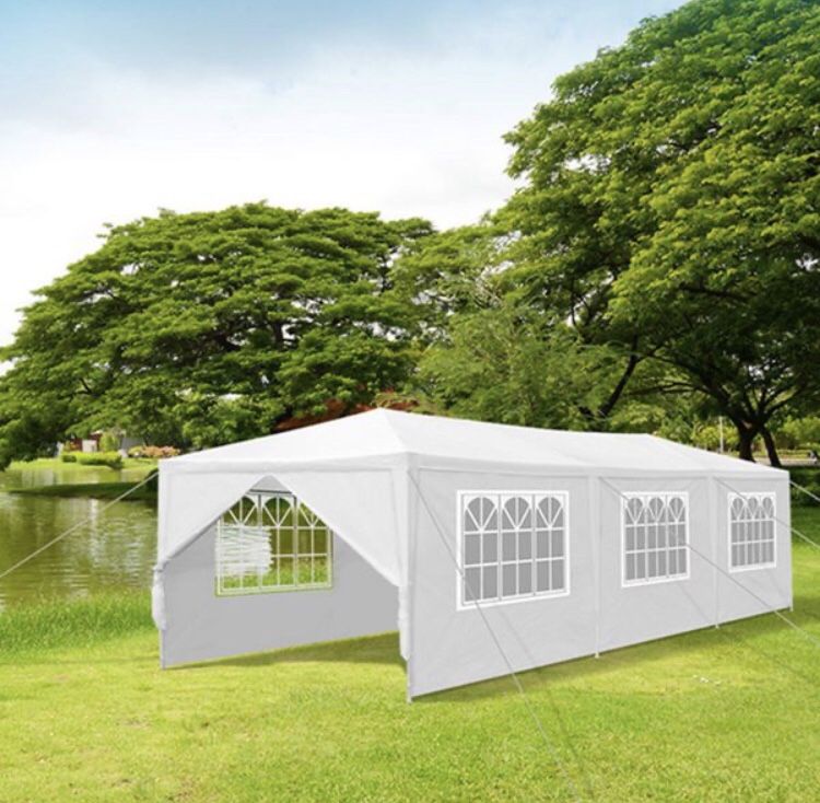 10'x30' Party Tent Canopy With 8 Side Walls - Heavy Duty Wedding Pavilion Gazebo 3 thumbnail image