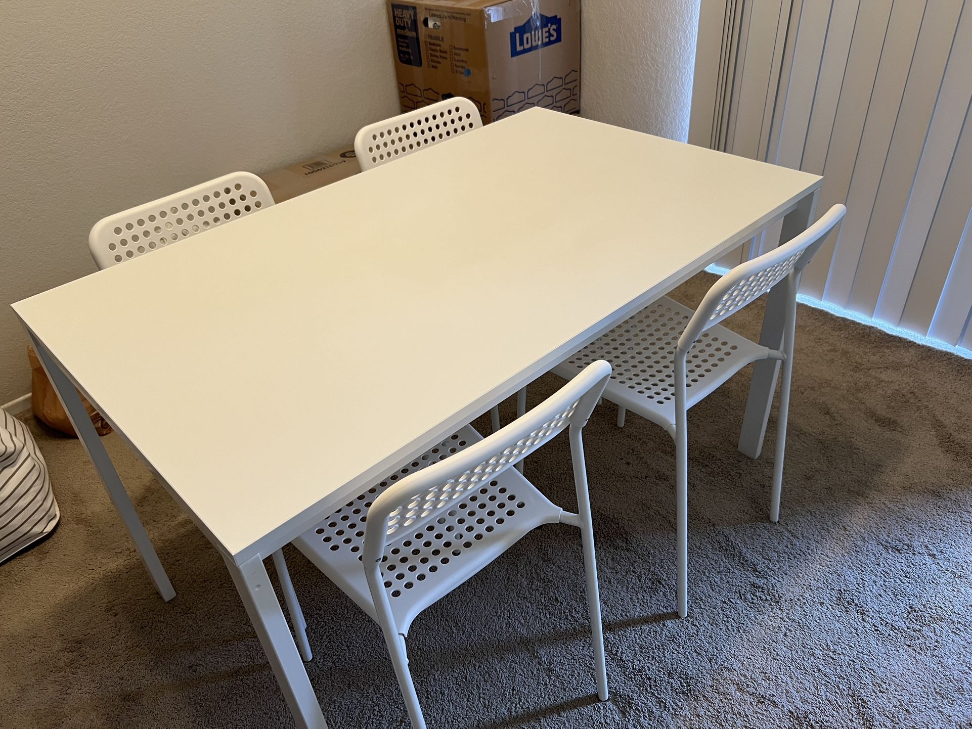 Full Set Of Dining Table 5 Pcs 