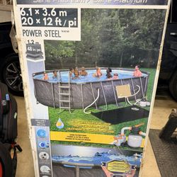 Bestway Power Steel Platinum Series 20 ft × 12 ft above-ground pool