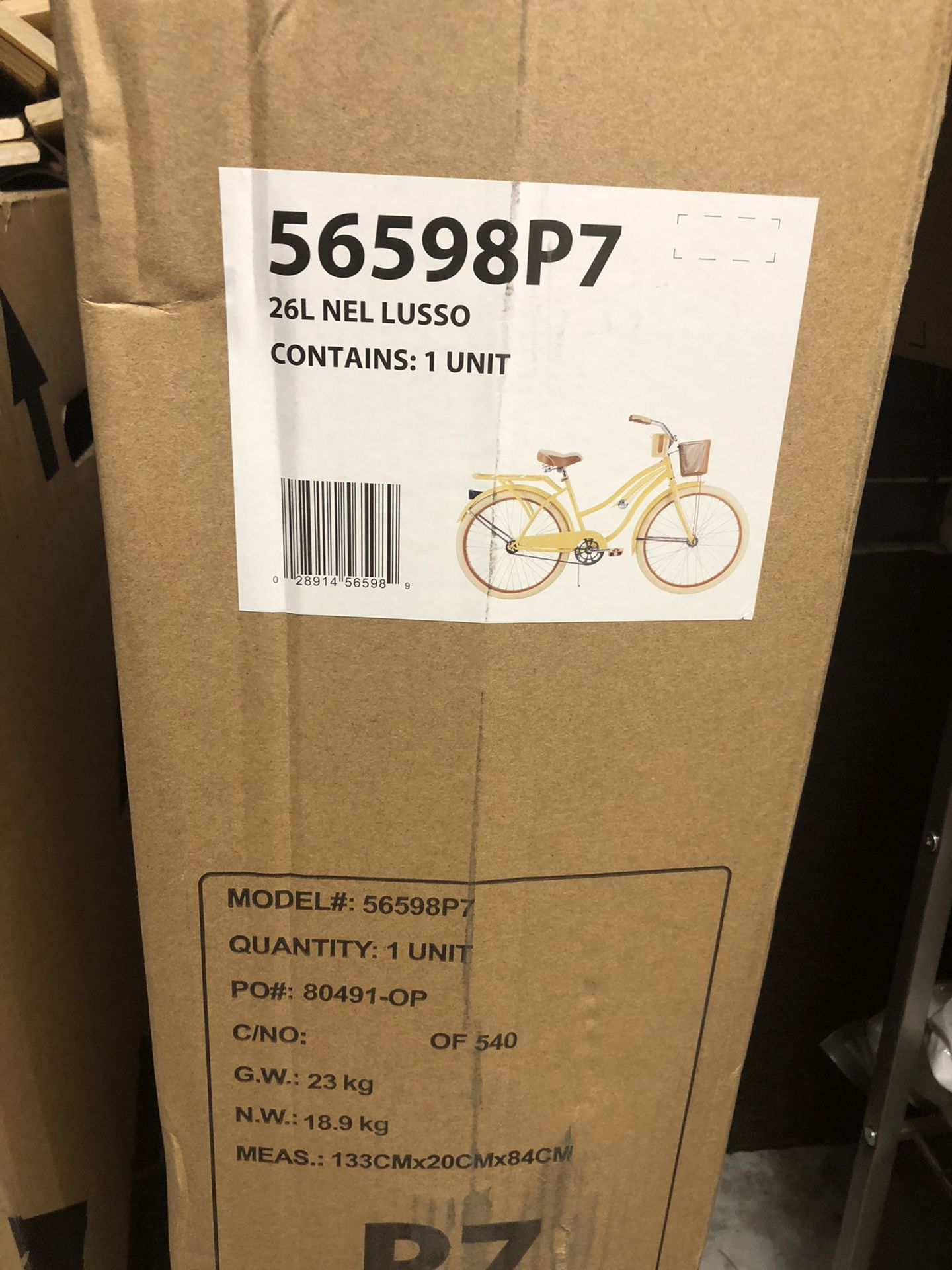 Huffy Nel Lusso Cruiser Bike 26” Yellow