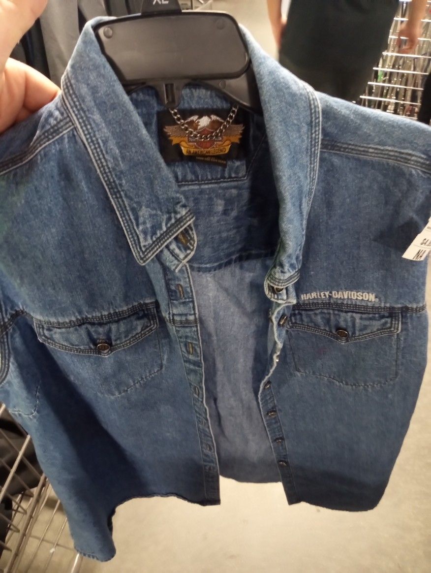 Women's Harley Davidson Jean Shirt/Vest