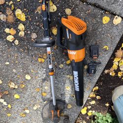 WORX Cordless Leaf Blower And Trimmer