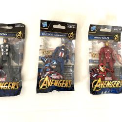 Brand New Marvel Avengers Action Figures. (Captain America, Iron Man, Thor)