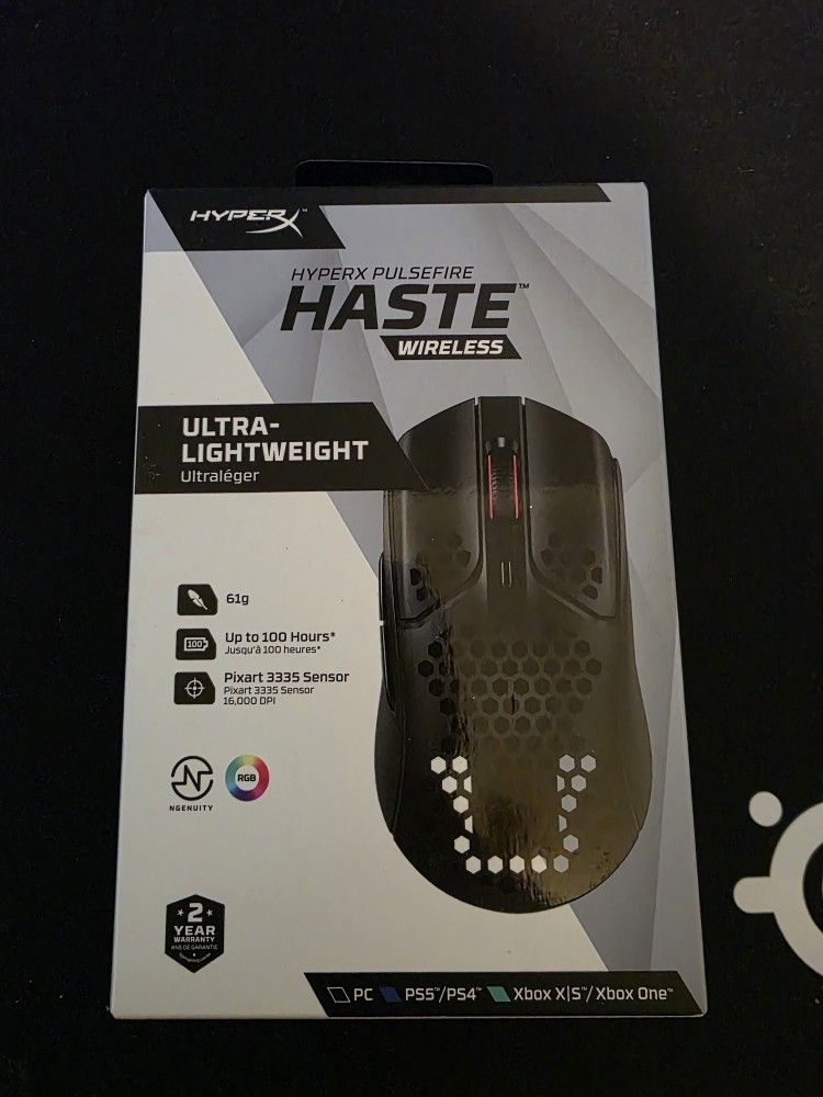 HYPERX PULSEFIRE
HASTE
WIRELESS Gaming Mouse
