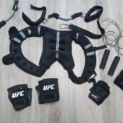 Chaleco De Peso De 25 Libras Cuerda Y Guantes Regulares Y De Peso.