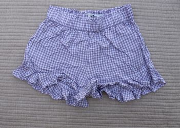 Hollister Purple Ultra High-Rise Gingham Ruffle Shorts with Pockets Size XS