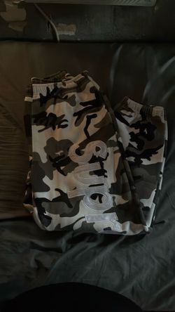 supreme camo applique pants