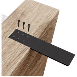 WEKIS Countertop Bracket, 3 Pack 16 Inch Solid Iron Concealed Flat Floating Brackets, Top Mount Knee Wall Bracket, Shelf Bracket for Wood, Granite and