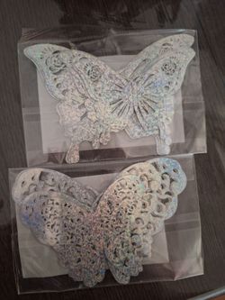 Holographic Glitter Butterfly Die Cuts