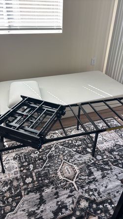 Adjustable Bed Base with Memory Foam Mattress