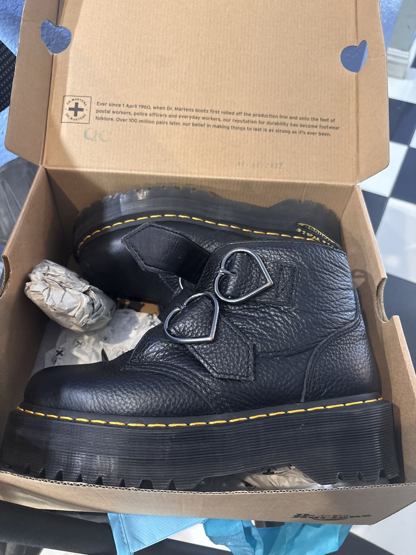 Dr Martens Leather Platform Boots