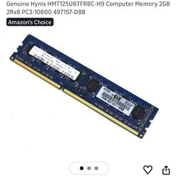 Hynix HMT125U6TFR8C-H9 Computer Memory 2GB 2Rx8 PC3-10600