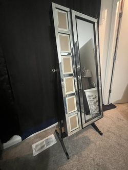 Jewelry Mirror With Pictures Frame Sides