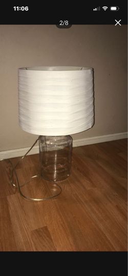 Modern Farmhouse Recycled Glass Lamp And Shade