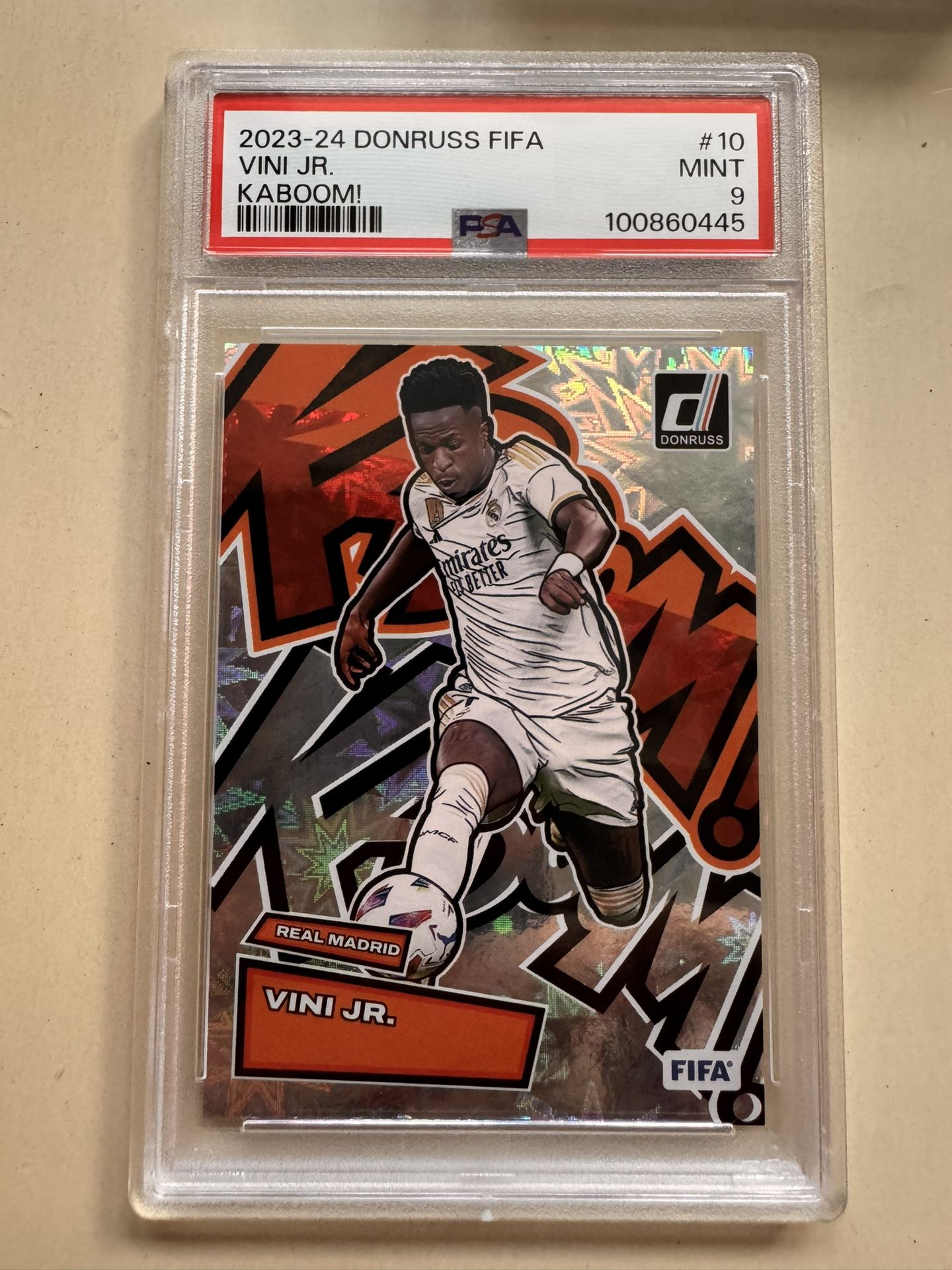 2023 Donruss FIFA Vini Jr Kaboom! #10 PSA 9 Real Madrid 