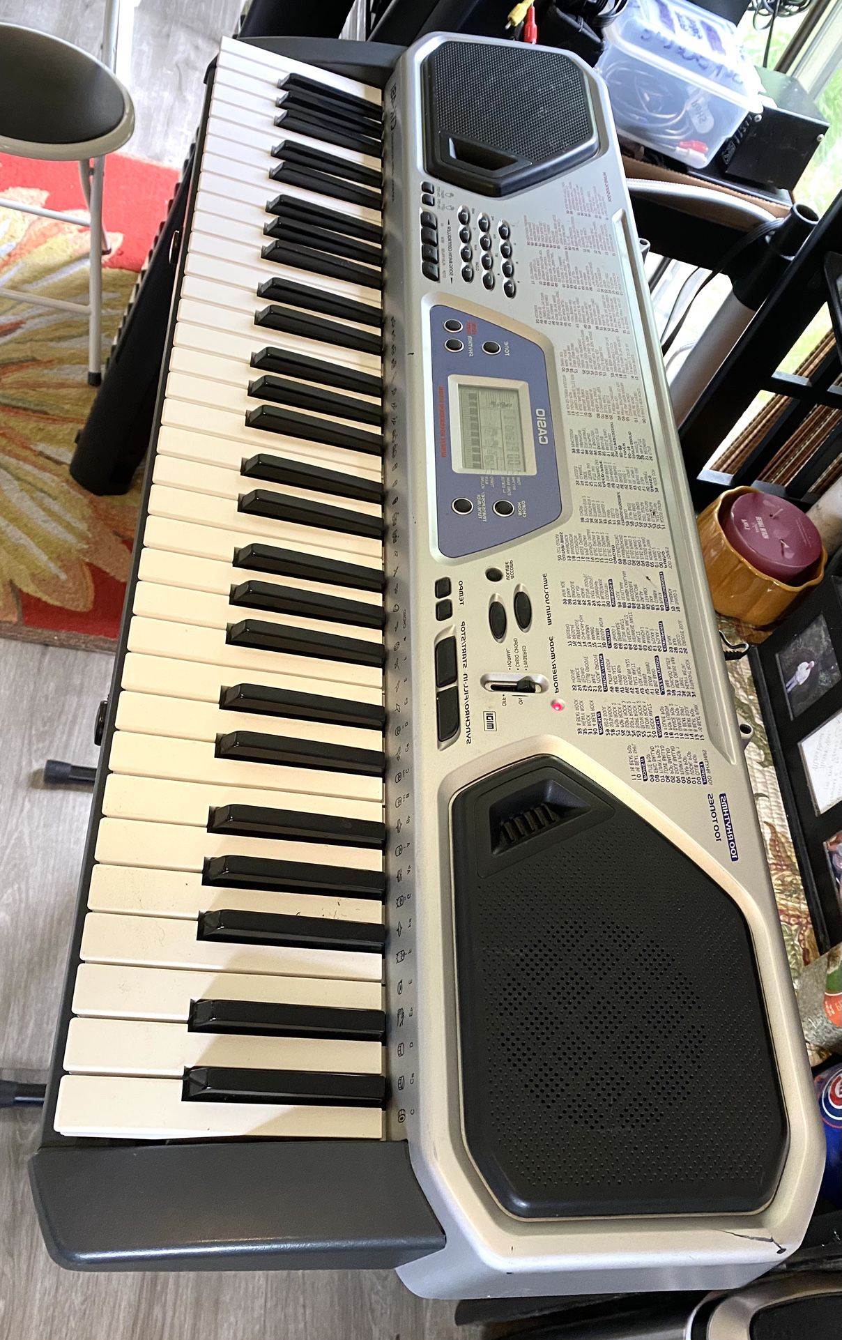 CASIO CTK-481 PIANO-SYNTH 61-KEY KEYBOARD 🎹 WITH X-STAND & POWER-SUPPLY