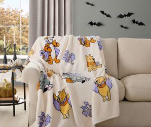 Winnie the Pooh Halloween  viral plush throw