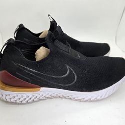 Nike Epic Phantom React Flyknit Shoes Women's 9 Black Running Athletic Sneakers
