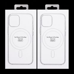 2 x iPhone 15 Pro Max Clear Cases